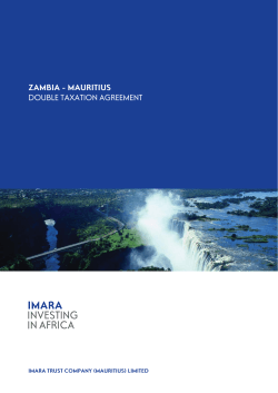 Zambia Mauritius DTA - Imara Trust Company (Mauritius)