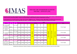 imas part-time johannesburg & sandton timetable - IMAS-SA