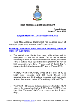 Press Release - India Meteorological Department