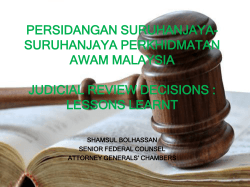 Judicial Review Decisions - Portal Rasmi Suruhanjaya