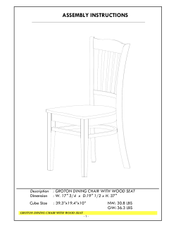 Chair Assembly Instructions