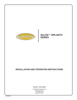 installation and operation instructions