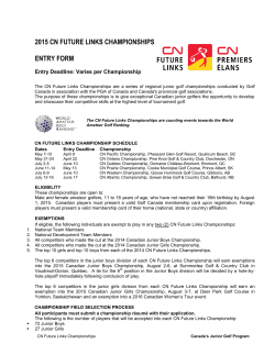 2015 CN Future Links Entry Form