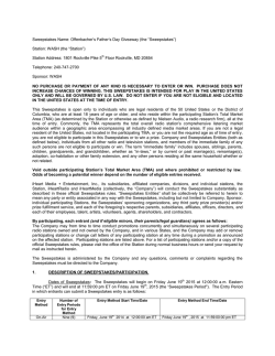 the &acirc;Sweepstakes&acirc;