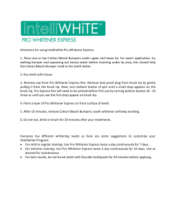 Directions for using Intelliwhite Pro Whitener Express