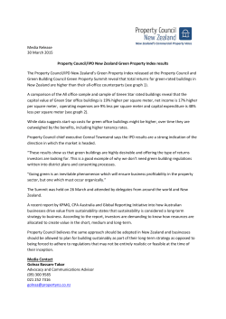Media Release 30 March 2015 Property Council/IPD New