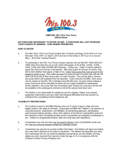 KIMN MIX 100.3 Pick Your Purse Official Rules NO PURCHASE