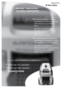 Manual do usuÃ¡rio Manual del usuario Supercyclone