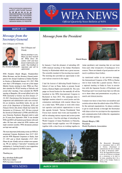 WPA NEWS March 2015