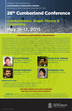 28th Cumberland Conference - Interdisciplinary Mathematics Institute