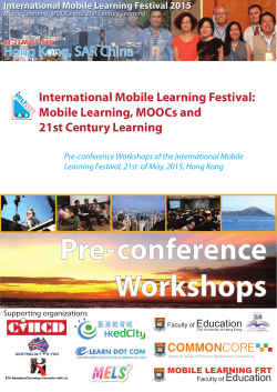 Programme - The International Mobile Learning Festival 2015