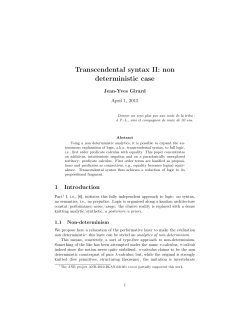 Transcendental syntax II: non deterministic case