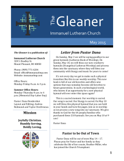 the May 2015 edition of The Gleaner