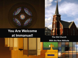 You Are Welcome at Immanuel!
