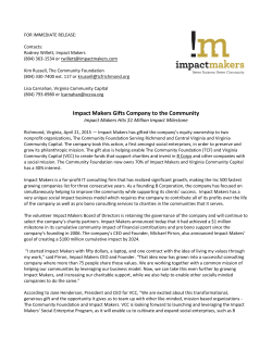 press release - Impact Makers