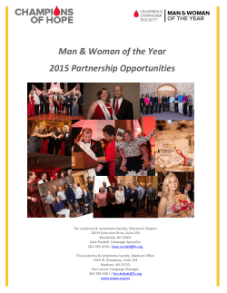 2015 Man & Woman of the Year Sponsorship