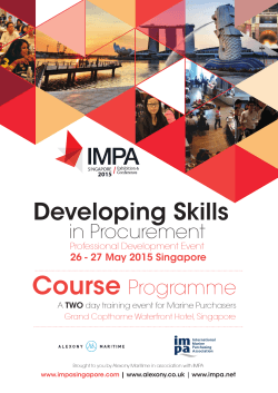 Developing Skills in Procurement course brochure