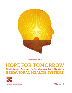 Taskforce Brief - South Carolina Institute of Medicine and Public