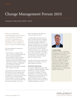 Change Management Forum 2015