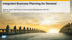 Integrated Business Planning for Demand