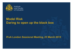 âModel Risk â Daring to Open The Black Boxâ (Powerpoint Slide