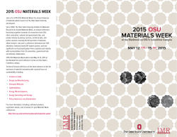 2015 osu materials week - Institute for Materials Research