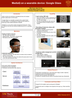 MediaQ on a wearable device: Google Glass