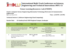 International Multi-Track Conference on Sciences, Engineering and