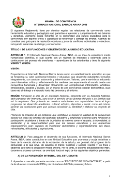 Manual De Convivencia 2015 - Internado Nacional Barros Arana