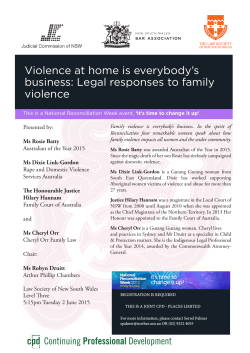 Violence at home is everybody`s business: Legal responses