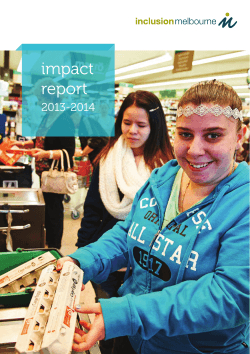 Inclusion Melbourne Impact Report 2013-14