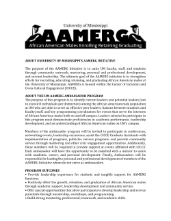 AAMERG Ambassador Program - Center for Inclusion and Cross