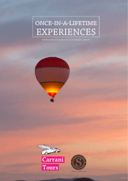 EXPERIENCES - Carrani Tours