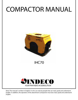 IHC-70-Compactor Manual