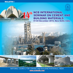 14th NCB INTERNATIONAL SEMINAR ON CEMENT AND
