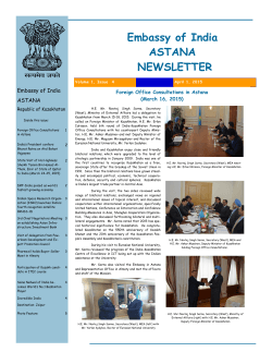 newsletter issue 4 dated 1st April, 2015