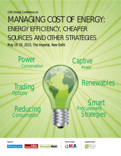 MANAGING COST OF ENERGY: