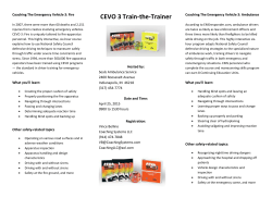 CEVO 3 Train-the-Trainer - Indiana EMS Association