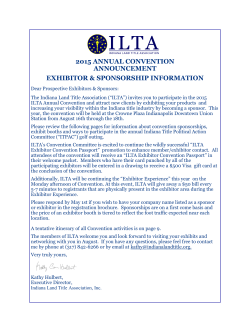 2015 ILTA Convention Exhibitor and Sponsorship Information