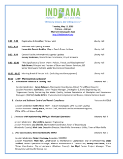 Program - Indiana Annual MS4 Meeting