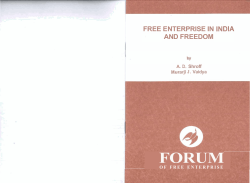 FREE ENTERPRISE IN INDIA AND FREEDOM
