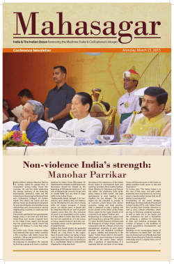 Non-violence India`s strength: Manohar Parrikar - Indian