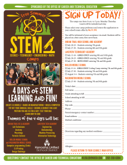 FREE Summer STEM Camps - Indian Trail High School