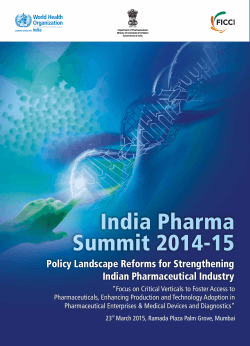 Brochure final (INDIA PHARMA SUMMIT 2014-15)