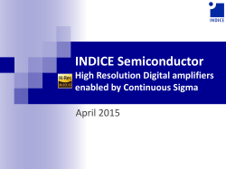 Audio Presentation â Continuous Sigma TM April 2015