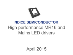 High performance MR16 and Mains LED drivers April 2015