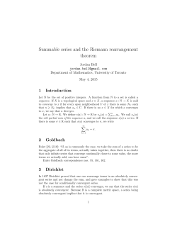 Summable series and the Riemann rearrangement theorem