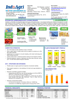 integrated agribusiness with leading brands financial highlights