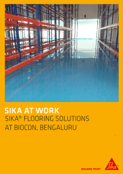 sikaÂ® flooring solutions at biocon, bengaluru