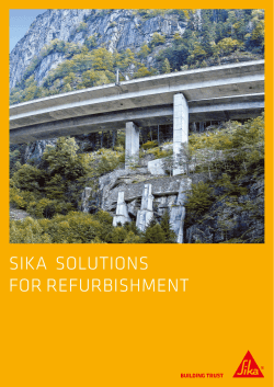 SIKA SOLUTIONS FOR REFURBISHMENT